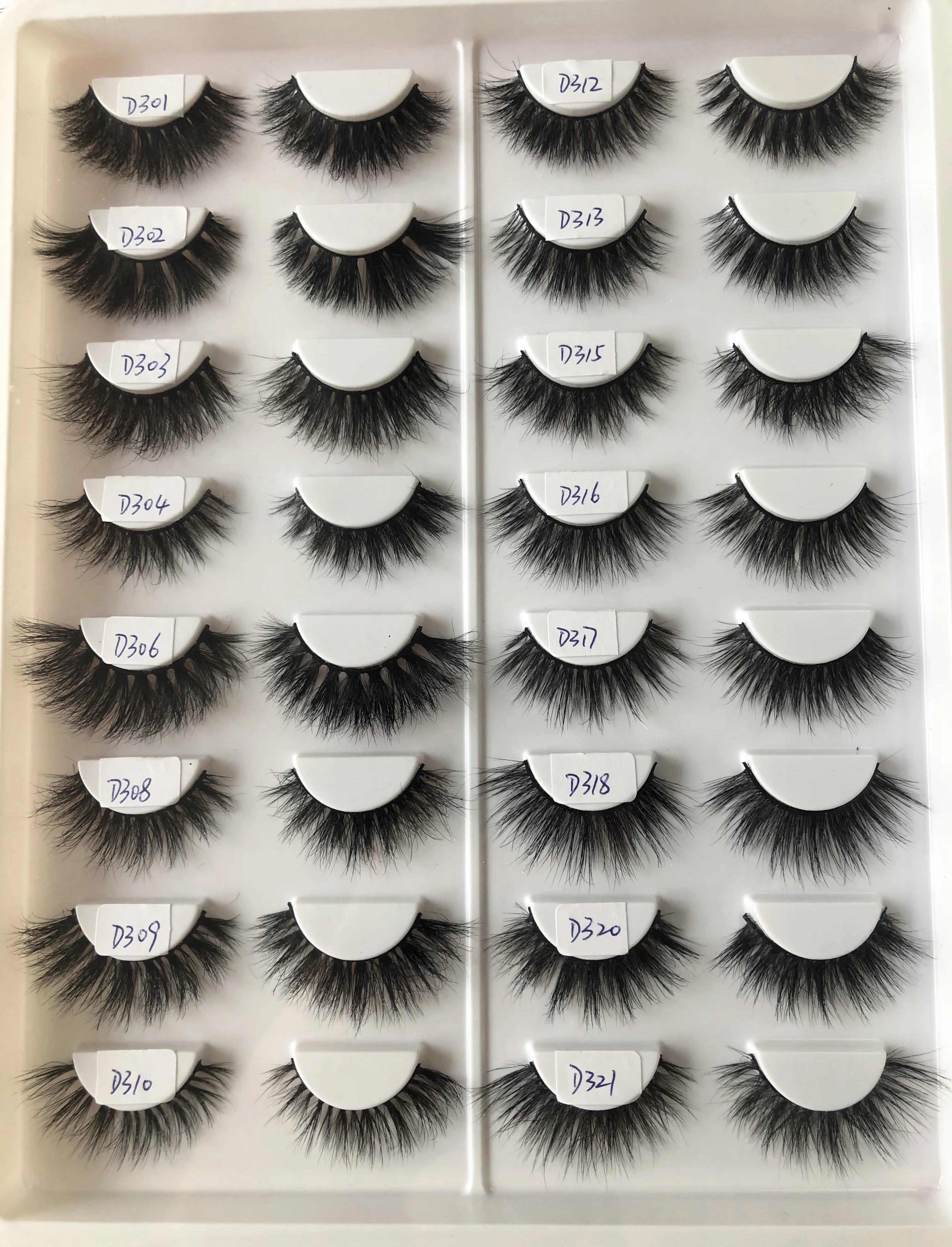 Оптовая продажа 3D натуральные норковые объемные ресницы только лоток разные