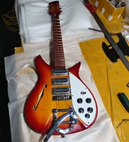 f whole 6 strings electric guitar ricken 325 cherry burst body glossy fretboard bigsby tremolo high quality fast shipping