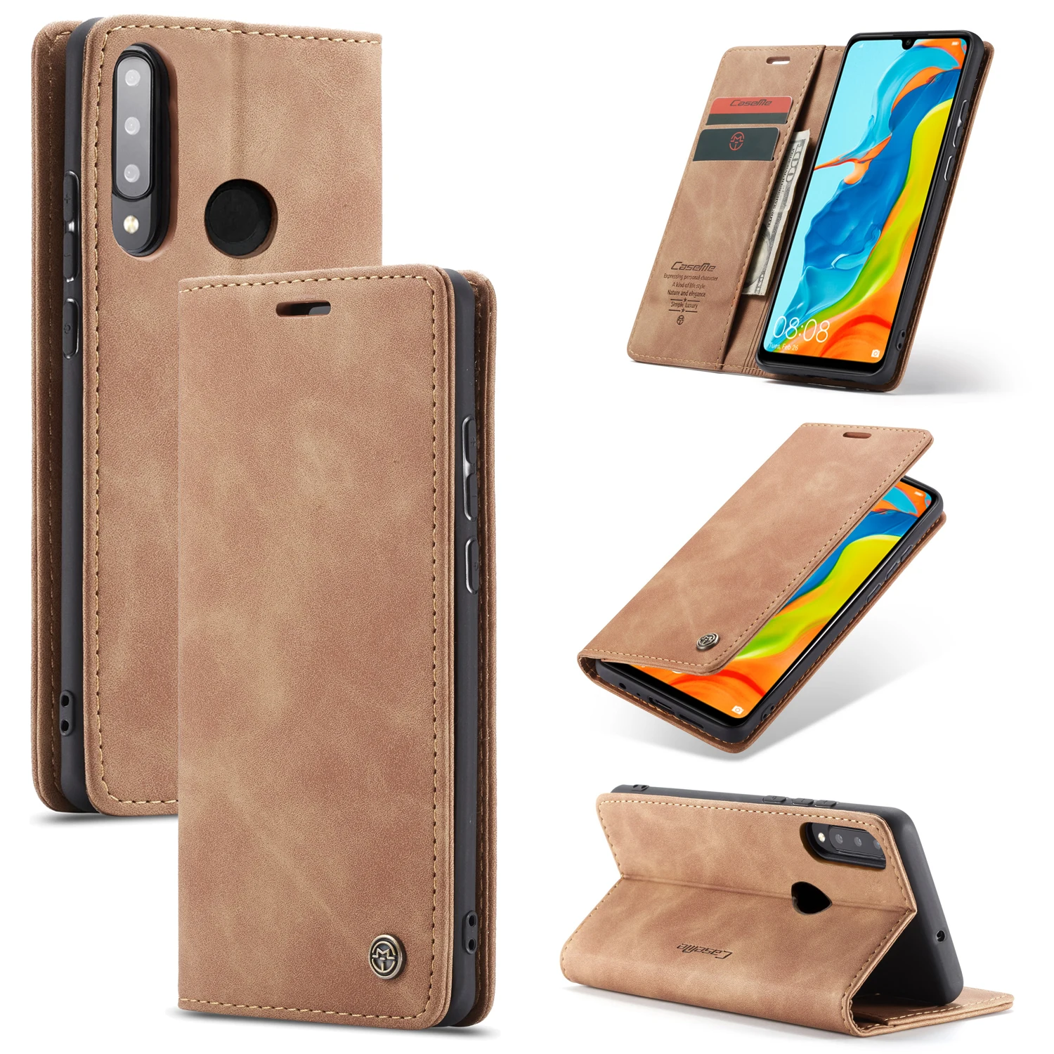P30 Pro Чехол для huawei P20 Lite, кожаный чехол P30 с металлическим логотипом, кошелек, флип Huewai, Роскошный Ретро шов, высокое качество