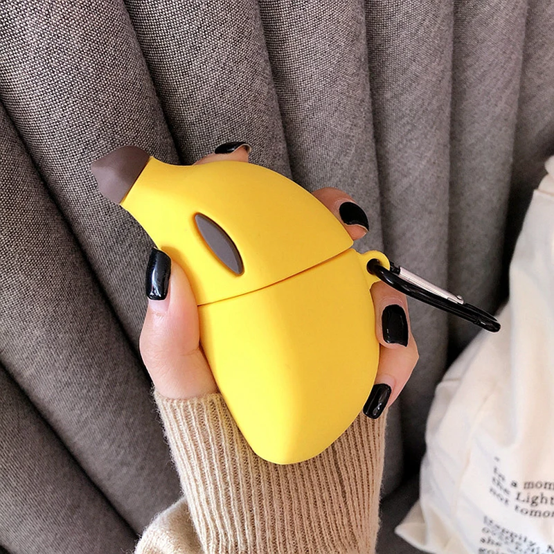 

Banana Bluetooth Headphone Silicone Case for Apple Airpods 1/2 Protective Case Cartoon Convenient
