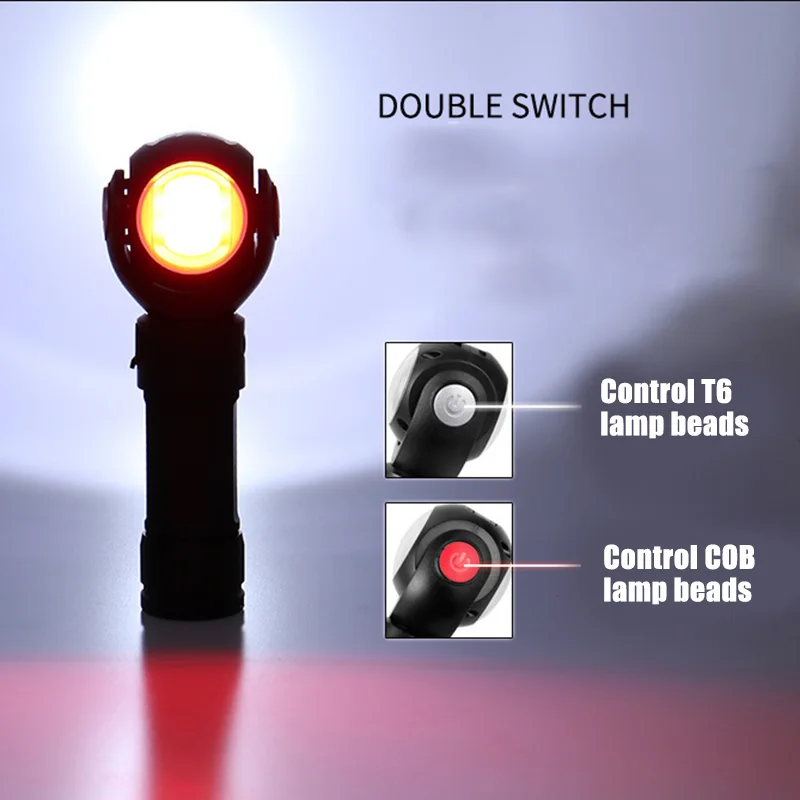 360 градусный светодиодный USB заряжаемый вращающийся магнитный флэш светильник