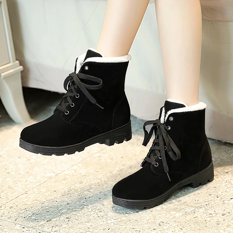 Женские зимние ботинки теплые хлопковые Ботинки Ботильоны из замши размер 31 32 33