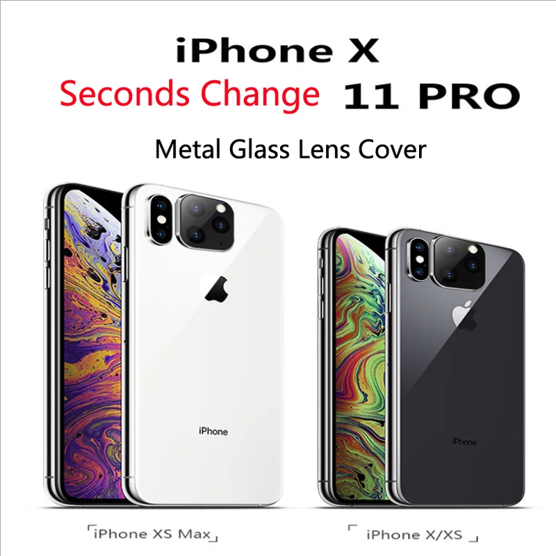 Наклейка на объектив для iPhone Apple X XS Модифицированная крышка из титанового сплава
