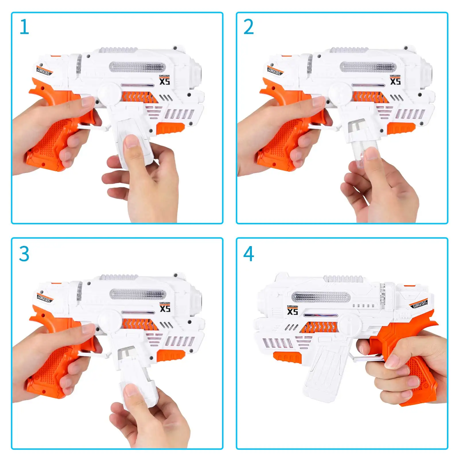 

Bubble Gun Bubble Blower Toy Entertainment Celebrations Indoors Outdoors Bubble Blaster Light Sound 2 Bottles Bubble Solution