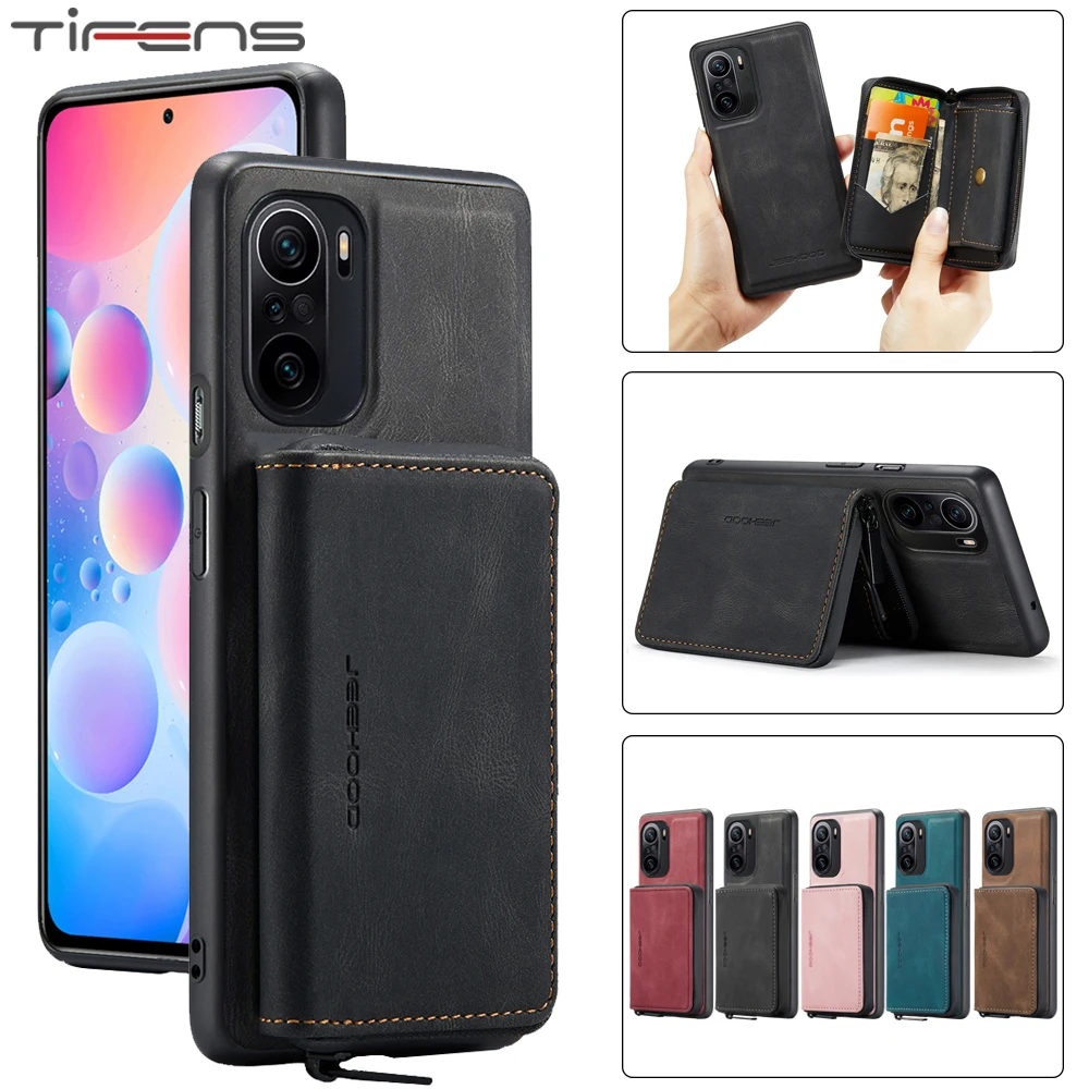 

Zipper Wallet Leather Case For Xiaomi Poco F3 11i 11X Redmi K40 Pro Card Stand Holder Soft Car Magnetic Phone Bags Cover Coque