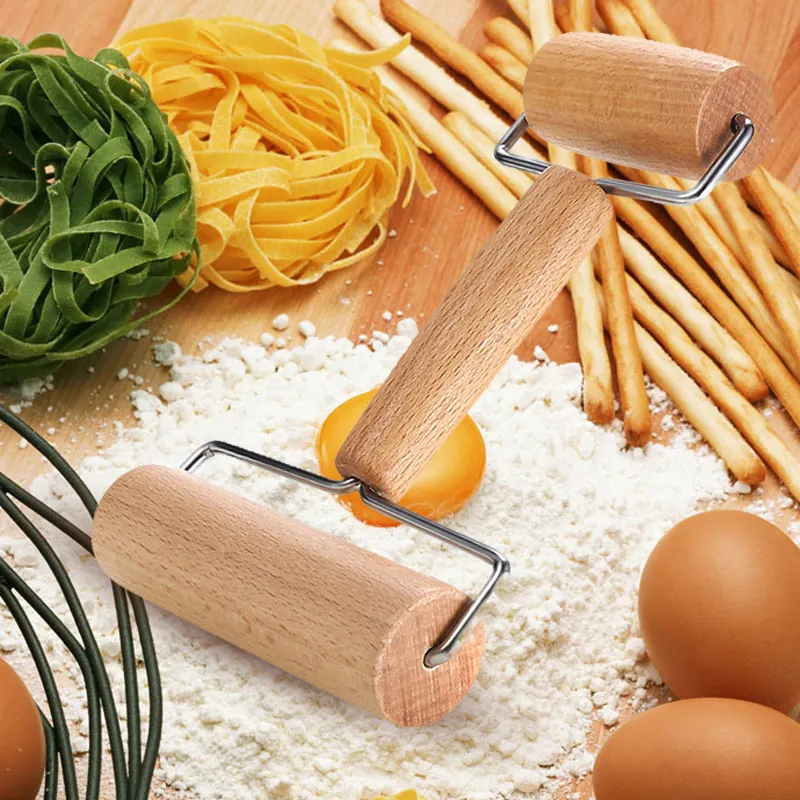 Pastry Wooden Rolling Pin Pizza Dough Roller Home Kitchen Pie Bread Baking Tool JS23