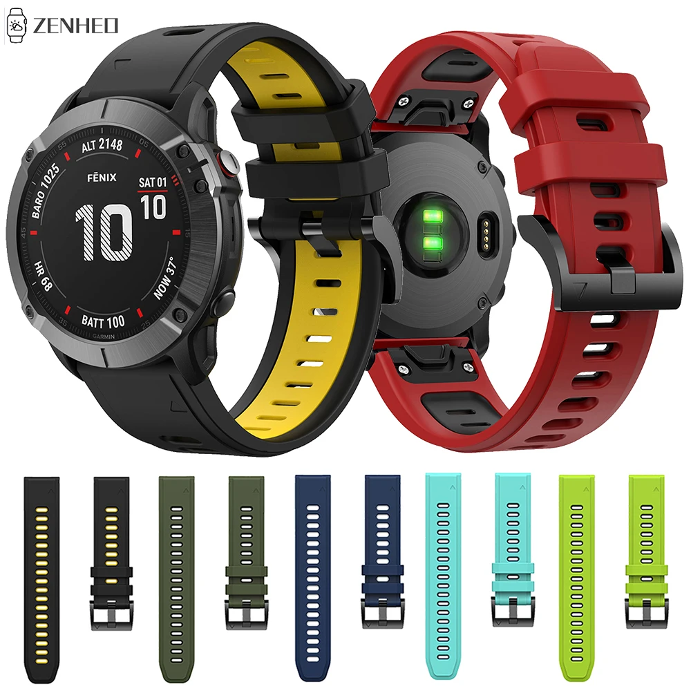 

Silicone Strap For Garmin Fenix 6 6 Pro/Fenix 5 5 Plus Smart Watch Band Quick Release Easy Fit Watchband For Garmin Instinct
