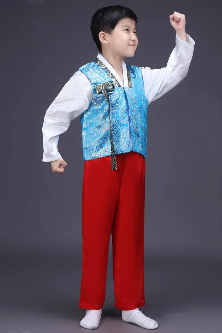 Традиционные костюмы для мальчиков в Корейском стиле детский ханбок одежда