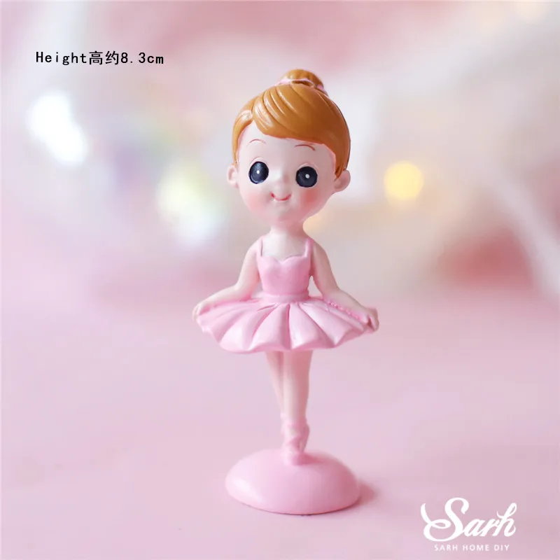 Ballet girl D Hairball пряжа Рождественская елка торт Топпер для дня рождения украшения балета девушка свадьба любовь подарок детский душ принадлежности для выпечки - Цвет: Ballet girl D