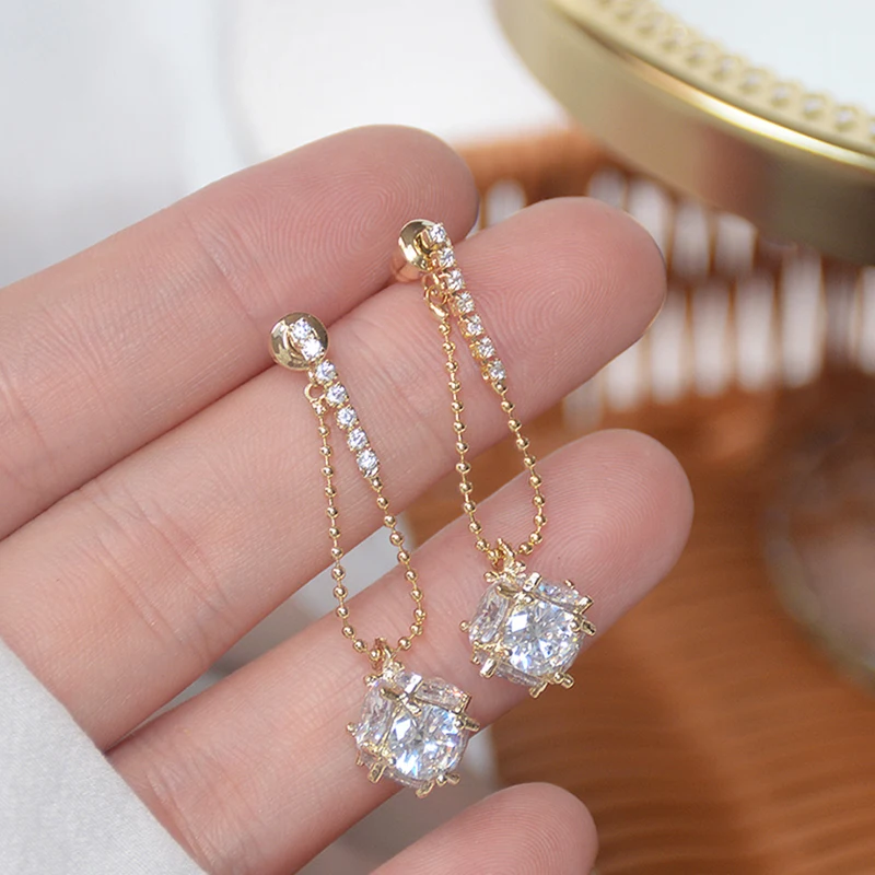 

High Quality 14K Real Gold Balloon Earrings for Women Top Designer Luxury Jewelry AAA Zirconia S925 Silver Needle Stud Party Hot