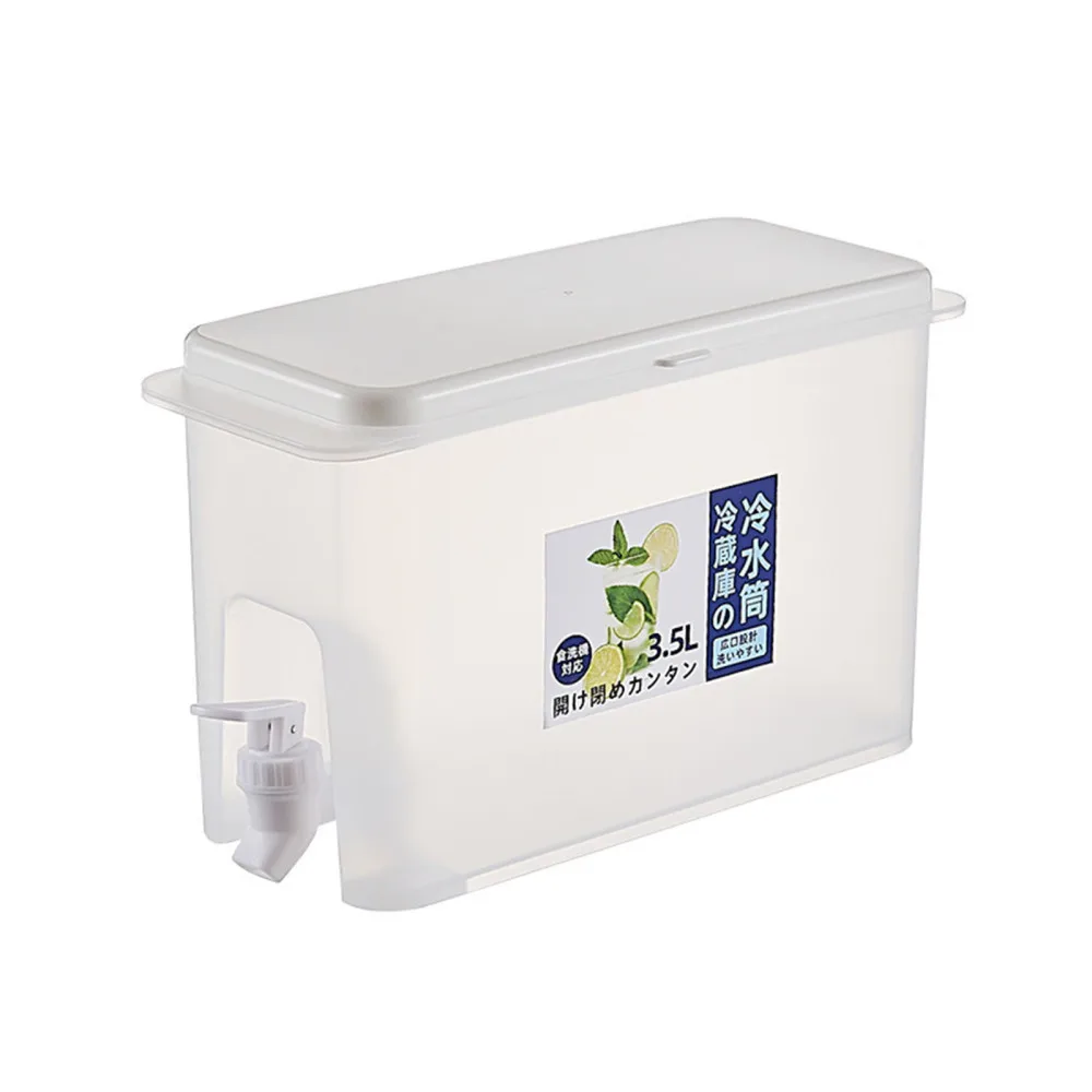 

Drinkware Container Refrigerator Water Bottle Cold Kettle Household Home Appliance PP Make Drinks White New Style With Faucet