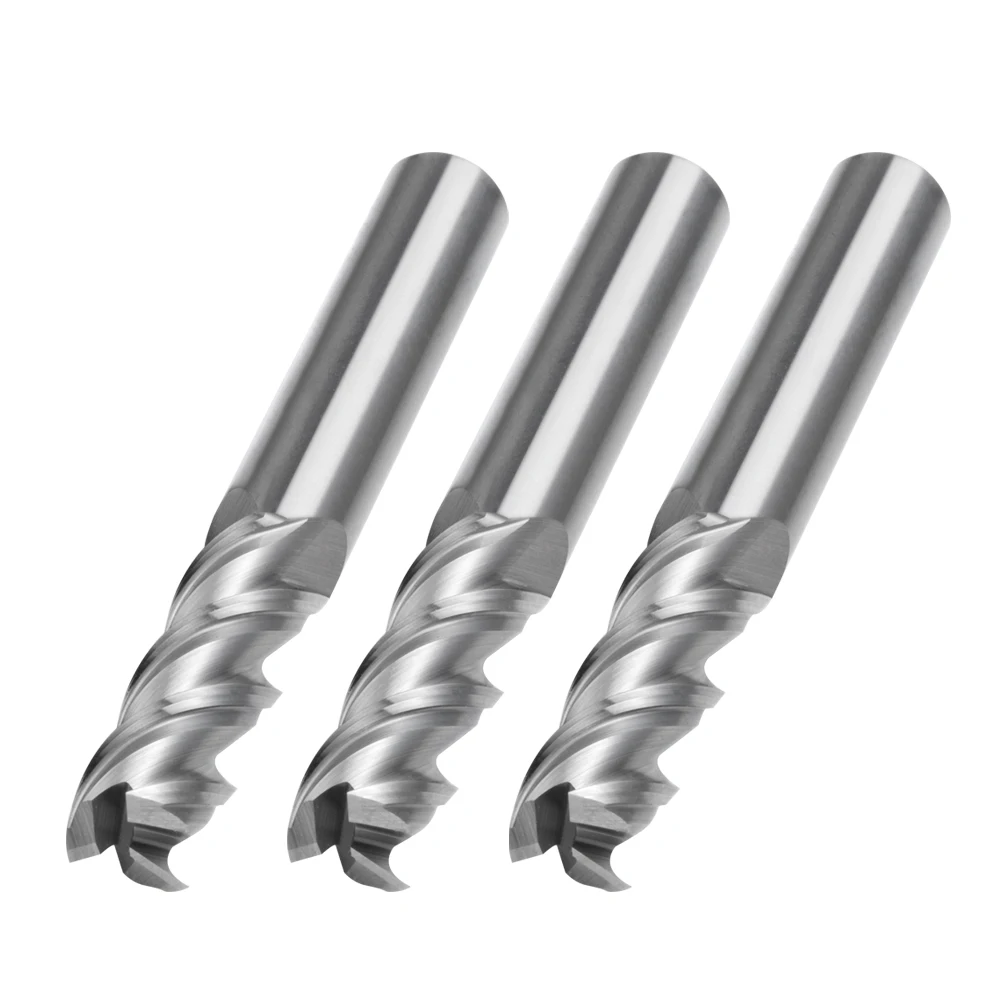 Alloy milling cutter wear-resistant tungsten steel milling cutter 3-blade cutter copper-aluminum cutter vertical milling cutter
