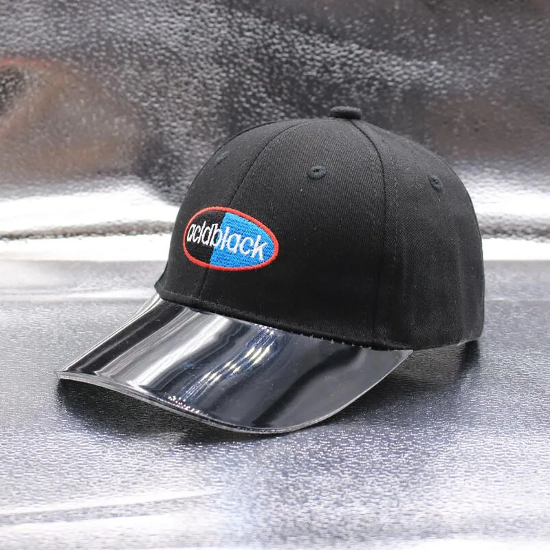 Summer children's sun hat male and female children's cap personalized pvc transparent brim baseball cap hip-hop letter hat