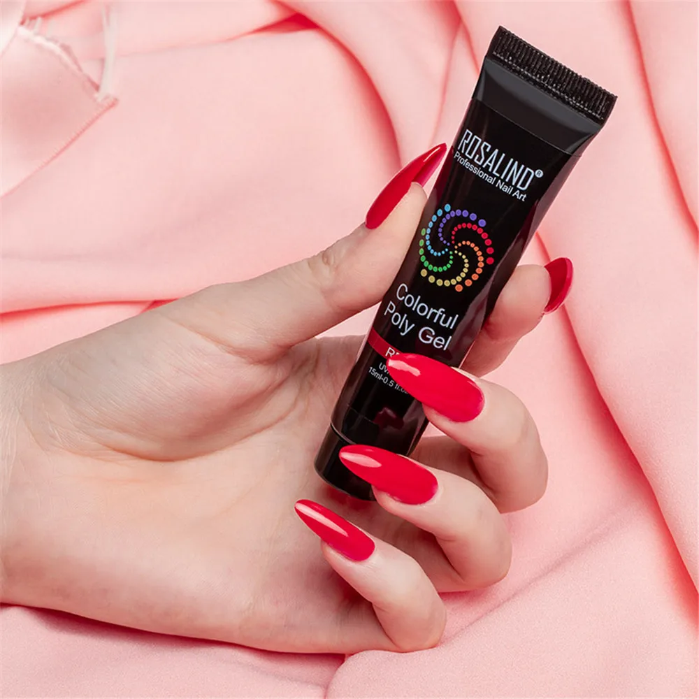 7 цветов Polygel пальца расширение быстрый наращивание ногтей дизайн поли гель