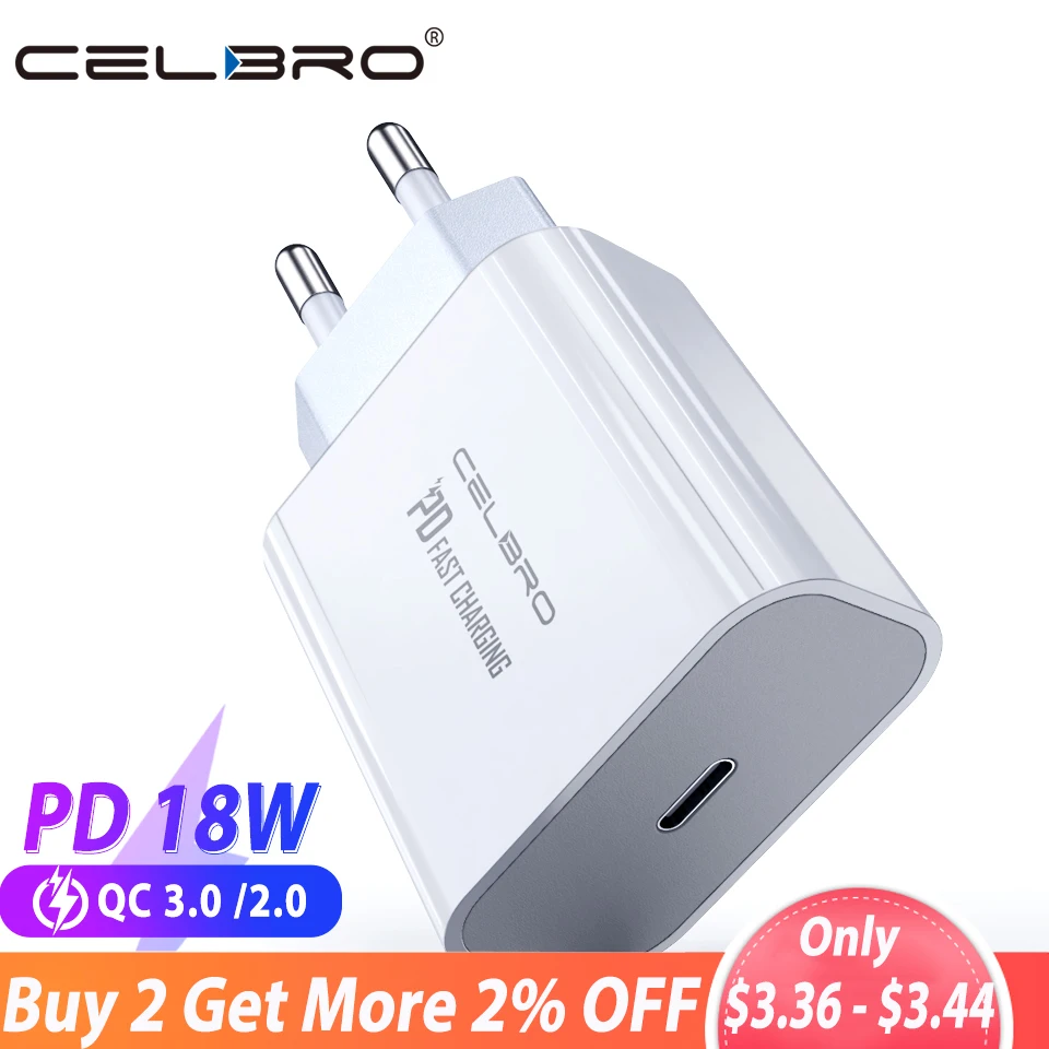 Зарядное устройство USB Type C 18 Вт для Apple Macbook Samsung S20 + Huawei|Зарядные устройства