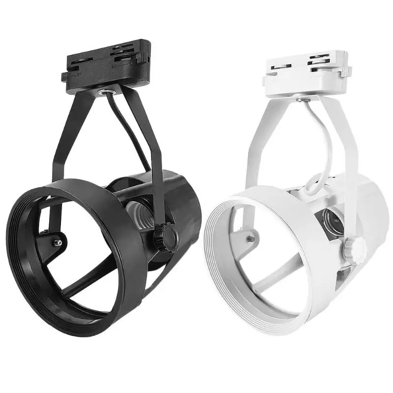 2 шт. абажур для лампы E27 COB Track Light абажуры держатель Железный светодиодный рельсовый прожектор корпус части света