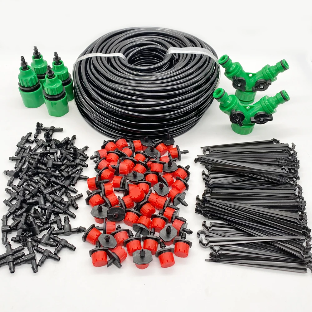 50M Self Automatic Garden Watering System Water Drip Irrigation System Plant Watering Kit Irrigation Drippers Mist Set