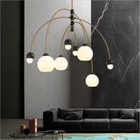 2021 new nordic lamps and lanterns living room large design creative modeling lamp glass bedroom dining room chandelier