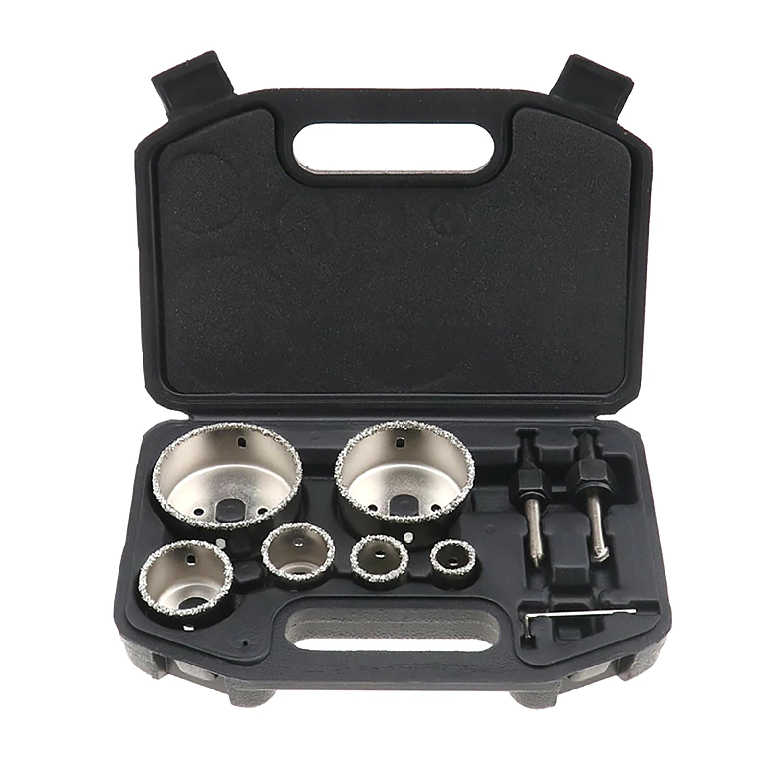 

9pcs Cutter Opener With Case Ceramic Tile Durable Granite Fast Clean Rustproof Drywall Carbide Hole Saw Kit Electrician Precise