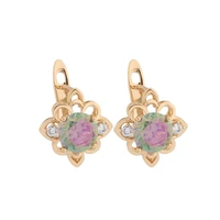 new 2022 summer simple earrings round natural zircon women fine luxury quality jewelry wedding korean style fashion jewelry