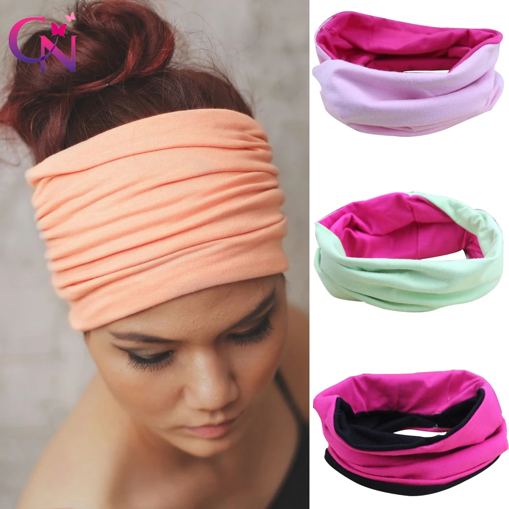 Модная широкая хлопковая повязка на голову в стиле пэчворк для женщин женская