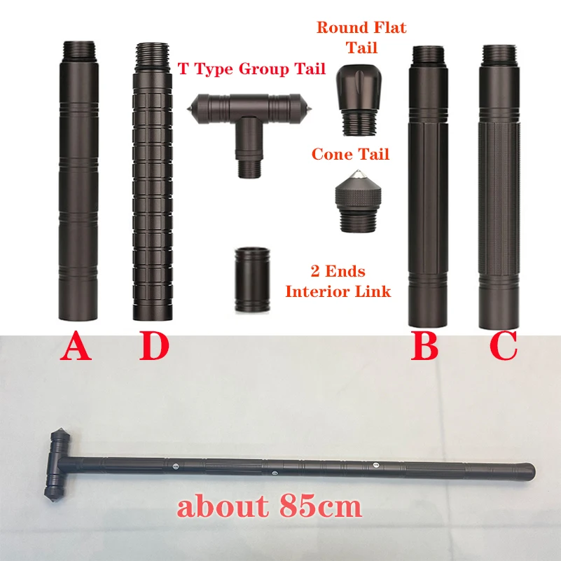 Открытый DIY Самозащита трость многофункциональный кемпинг палка ручка