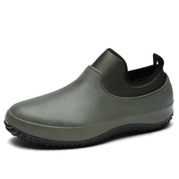 men women non slip waterproof garden shoes slip on car wash work shoes elasticity ankle rain boots safety shoes plus size f67
