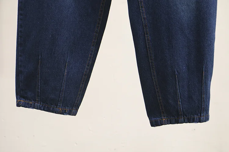 Джинсы женские с завышенной талией модные брюки-султанки из денима свободные