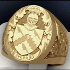 Винтаж Золотой герб Уоттерс печатка кольца с гравировкой для Для мужчин Для женщин Для мужчин в стиле хип-хоп, панк King солдат Броня палец кольцо для байкеров ювелирных изделий