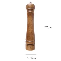 wood manual mill salt and pepper spice grinder with ceramic adjustable coarseness 5 inch 8 inch 10 inch practical durable
