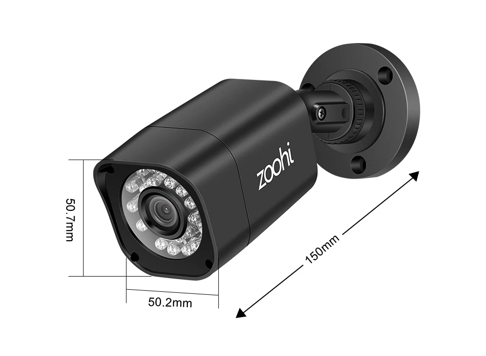 Zoohi CCTV 2CH 720 P/1080 P комплект камеры AHD P2P HDMI H. 264 DVR система видеонаблюдения Водонепроницаемая наружная камера безопасности комплект