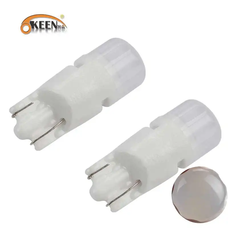 H 100 шт. W5W светодиодный T10 Керамика база 168 194 автомобильный сигнал поворота номерной знак багажник Габаритные огни лампы для чтения дневные ходовые огни 12V Белый красные, синие - Испускаемый цвет: H