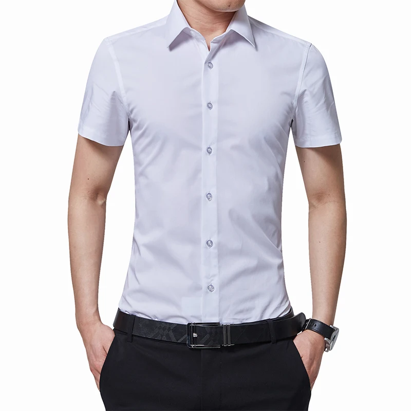 Лето Новое поступление модные мужские классические деловые рубашки