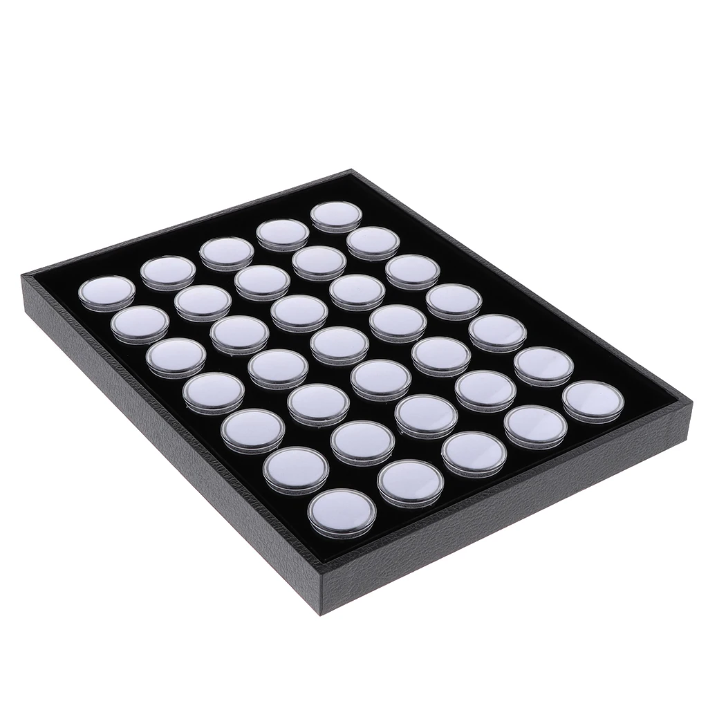 

35 Grids Gem Beads Jars Holder Showcase Stackable Jewelry Display Tray Box 300 x 230 x 25mm