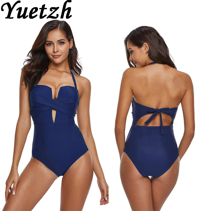 Новый женский слитный купальник размера плюс купальный костюм большого пляжный