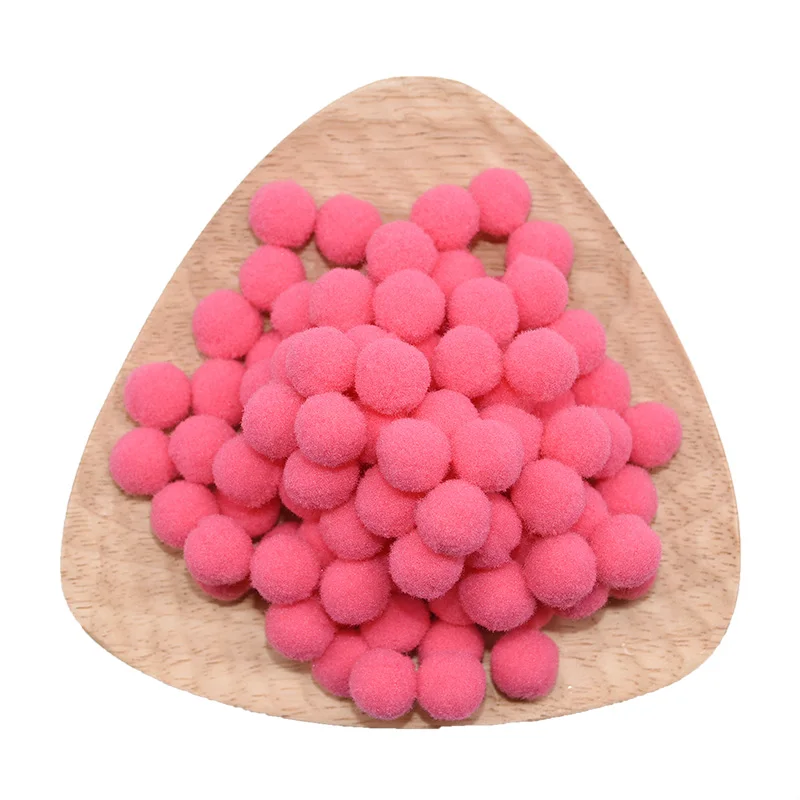 B06 watermelon red 100 шт./лот, 15 мм, мульти-использование, сделай сам, мягкие помпоны, мячики для детей, игрушки, свадебные украшения, круглые фетровые шарики, помпоны, аксессуары для шитья - Цвет: B06 watermelon red
