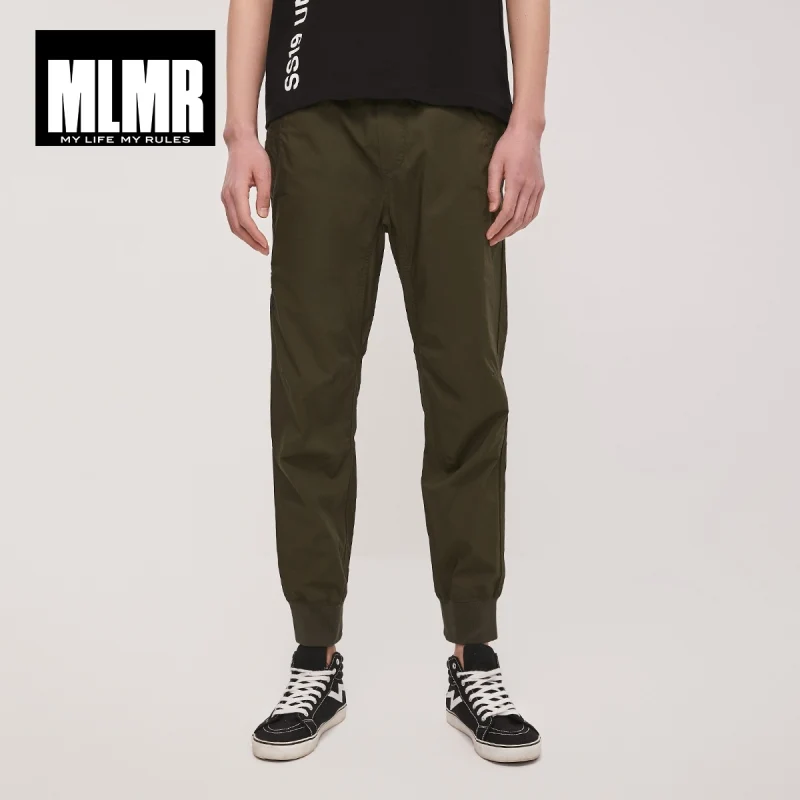 Мужские прямые облегающие укороченные брюки JackJones MLMR из 100% хлопка | Уличная