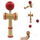 1 шт. бамбуковый шар краска кендама матовый шар Малыш Kendama традиционные японские игрушки деревянный шар умелые игрушка для детей