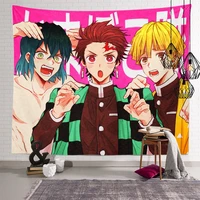 anime demon slayer wall cloth carpet agatsuma zenitsu hashibira inosuke room decoration background cloth for home decor