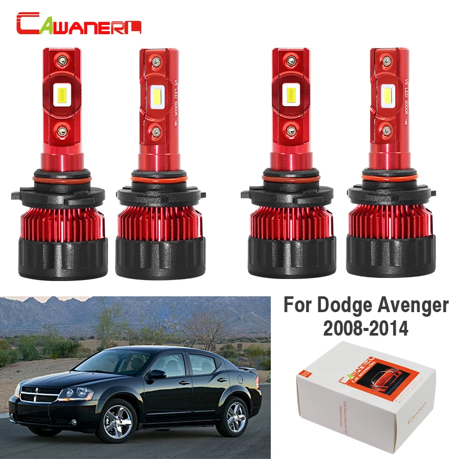 Cawanerl для Dodge Avenger 2008 2014 Автомобильная 60 Вт светодиодный ная Лампа фара ближний