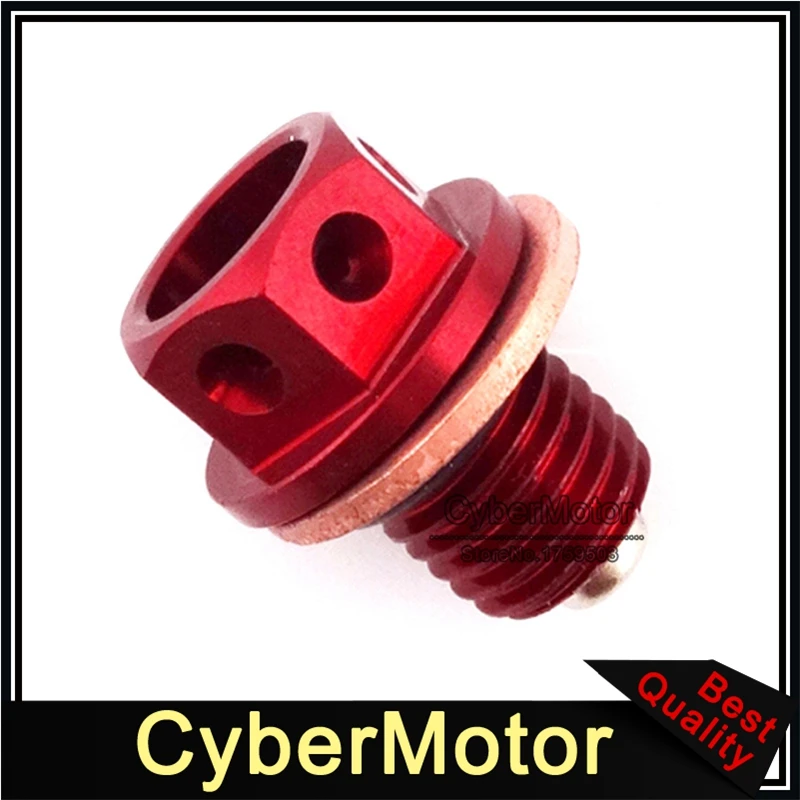 2x красный машинное масло Магнитный дренажный болт разъем для китайский 50cc 90 110 125