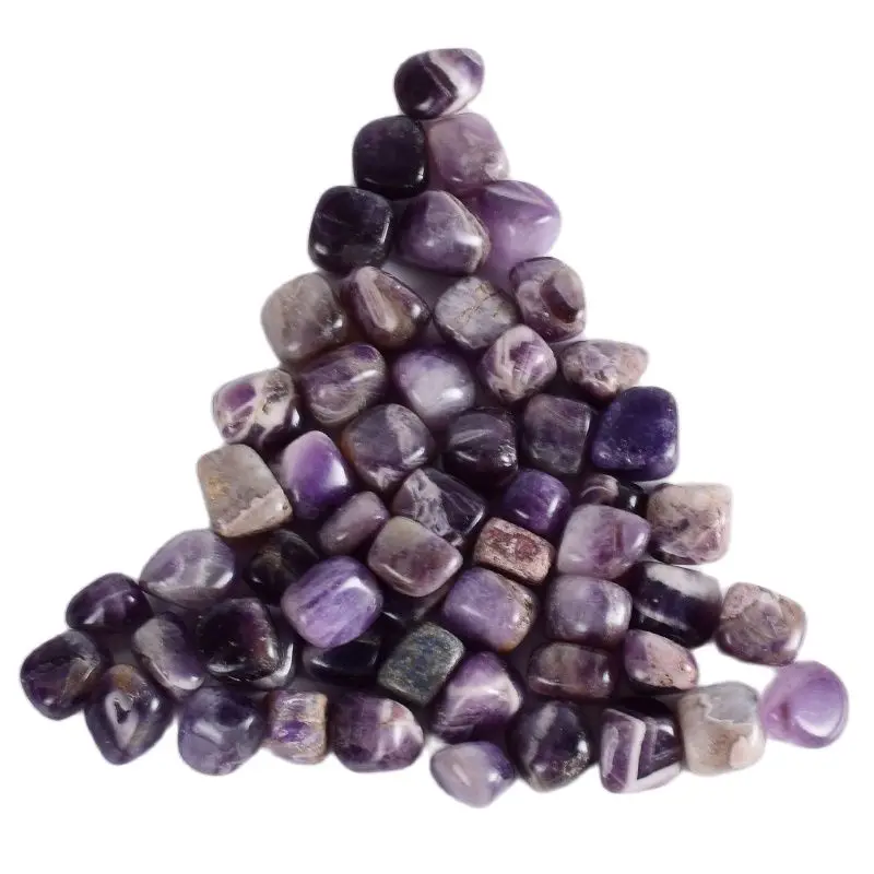 Нестандартный полировальный камень с аметистом 100 г натуральный и кварцевые