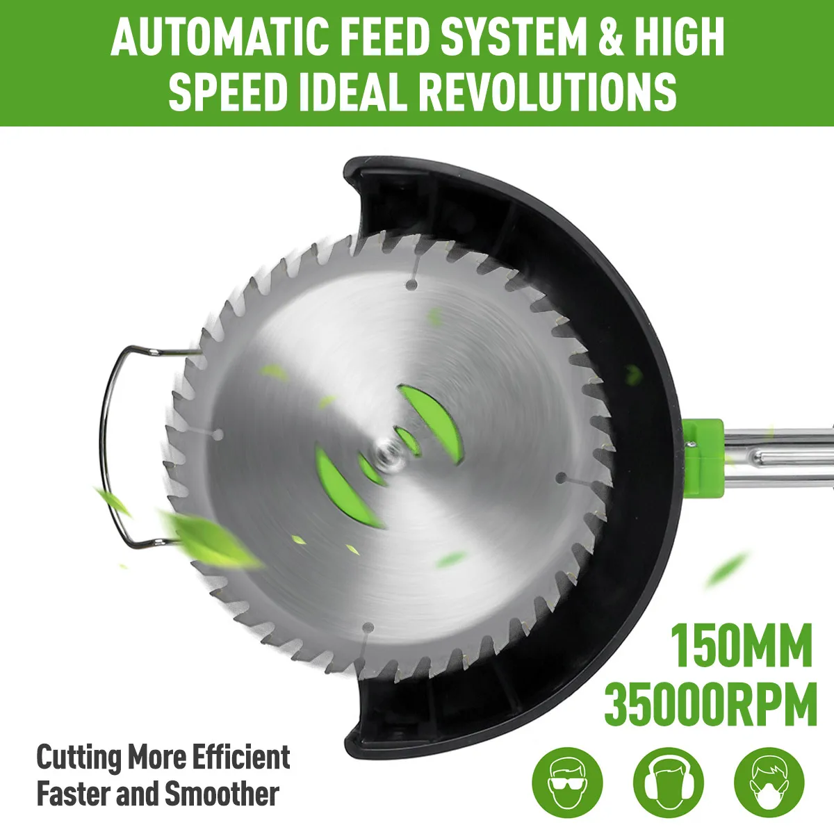 24 1800W Cordless Grass Trimmer Double Wheel Electric Lawn Mower Length Adjustable Garden Pruning Cutter Tools & 2 Battery