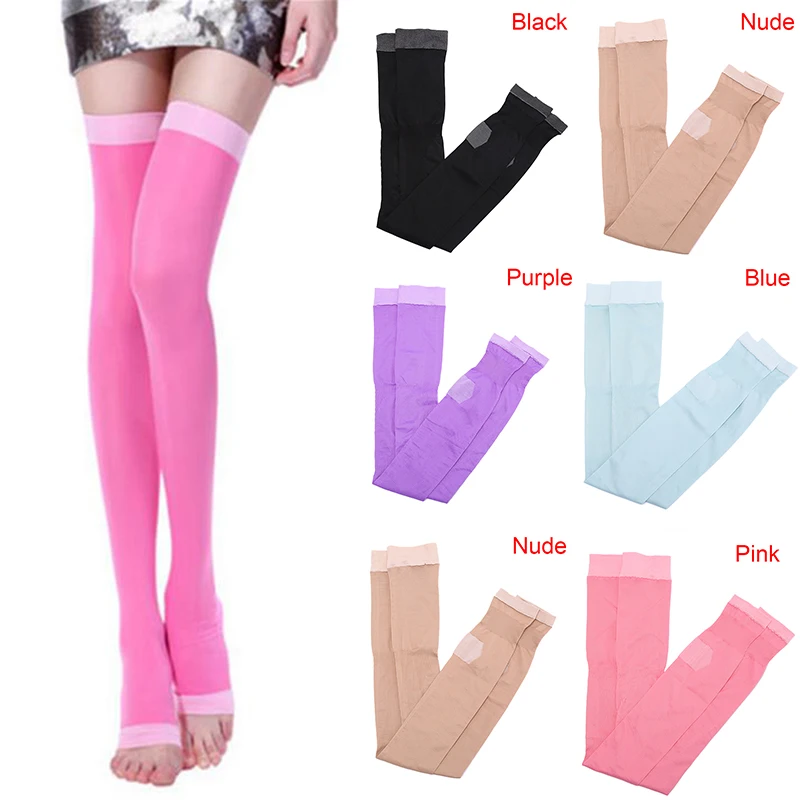 

Womens Stockings Varicose Veins Compression Burn Fat Fit Slimming Beauty Leg Over The Knee Fingerless