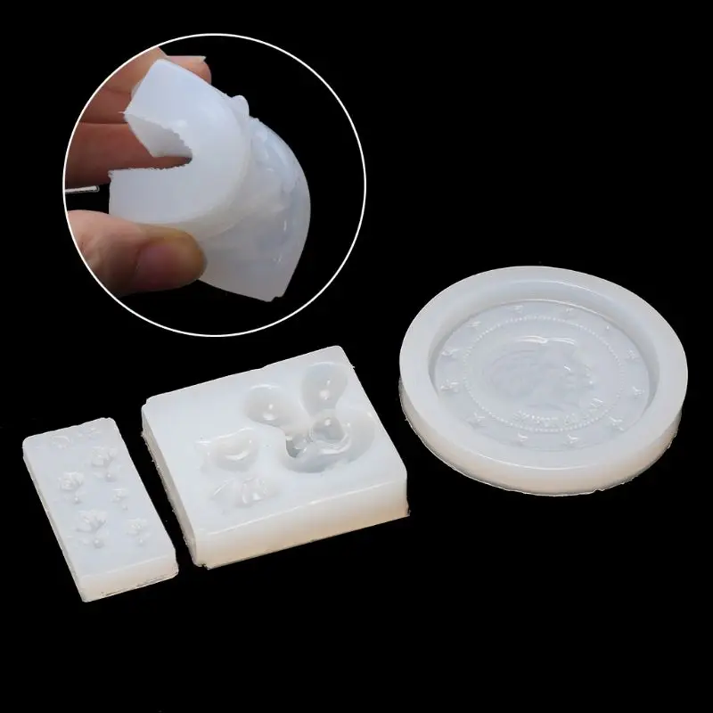 

T84B Маленькая Золотая Рыба, искусственная монета, жидкий силиконовый пресс, сделай сам, изготовление ювелирных изделий из смолы