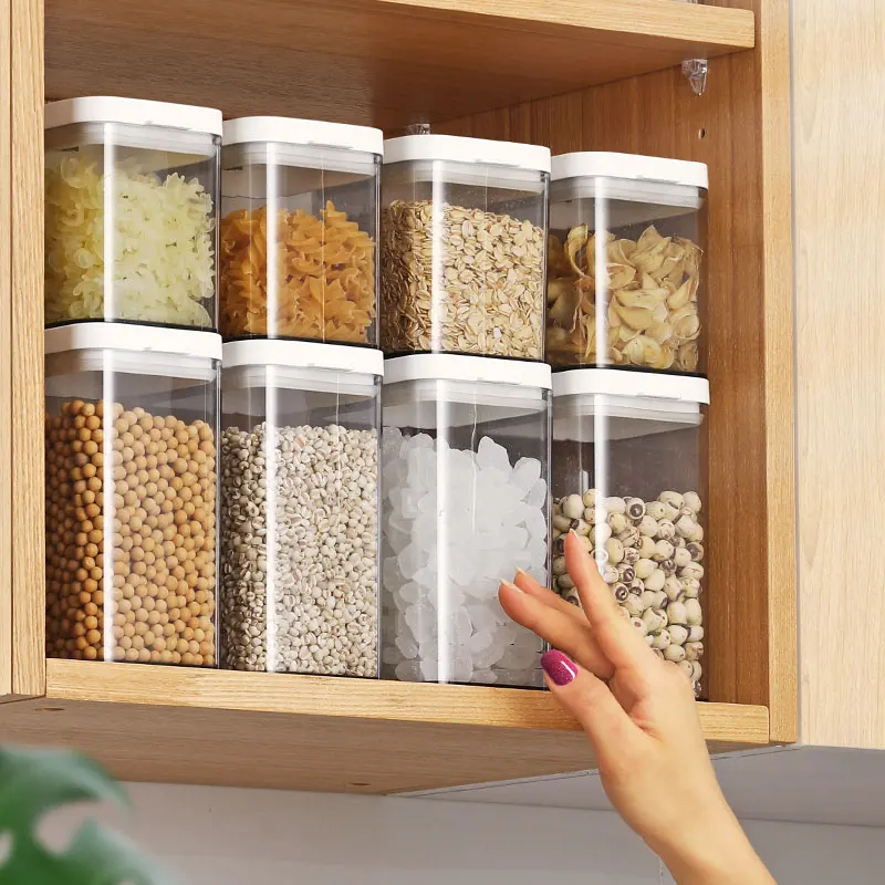 700-2300ML Professional Food Storage Container Bulk Cereals Thicken Sealed Cans Pasta Box Tank Kitchen Refrigerator Organization | Дом и сад