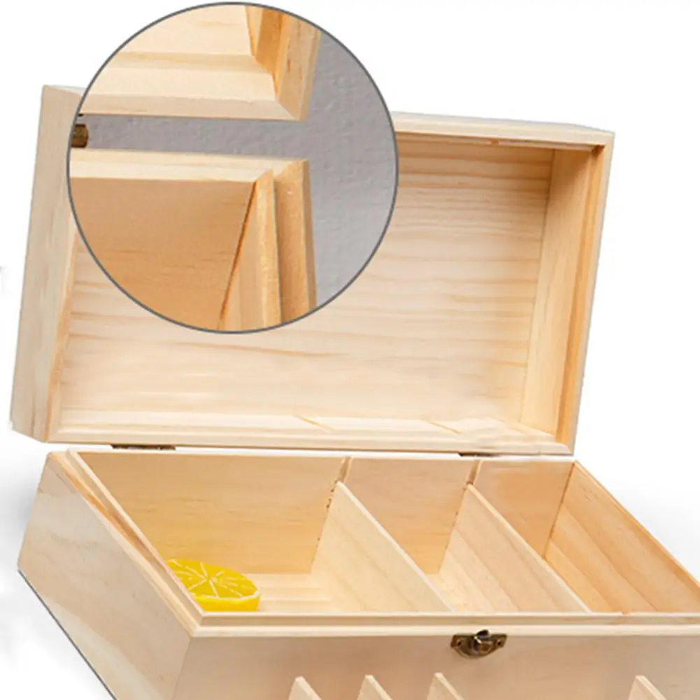 

25 Bottles 10ml Wooden Essential Oil Storage Box Case Holder Container Organizer