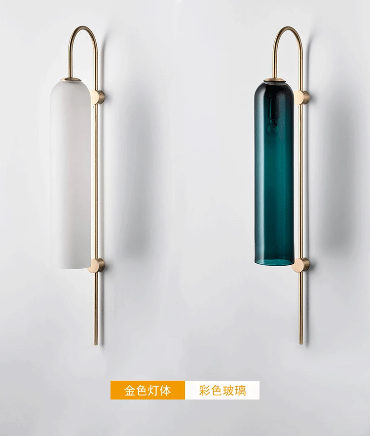 Креативный синий белый стеклянный Северный Европейский трубчатый гостиничный