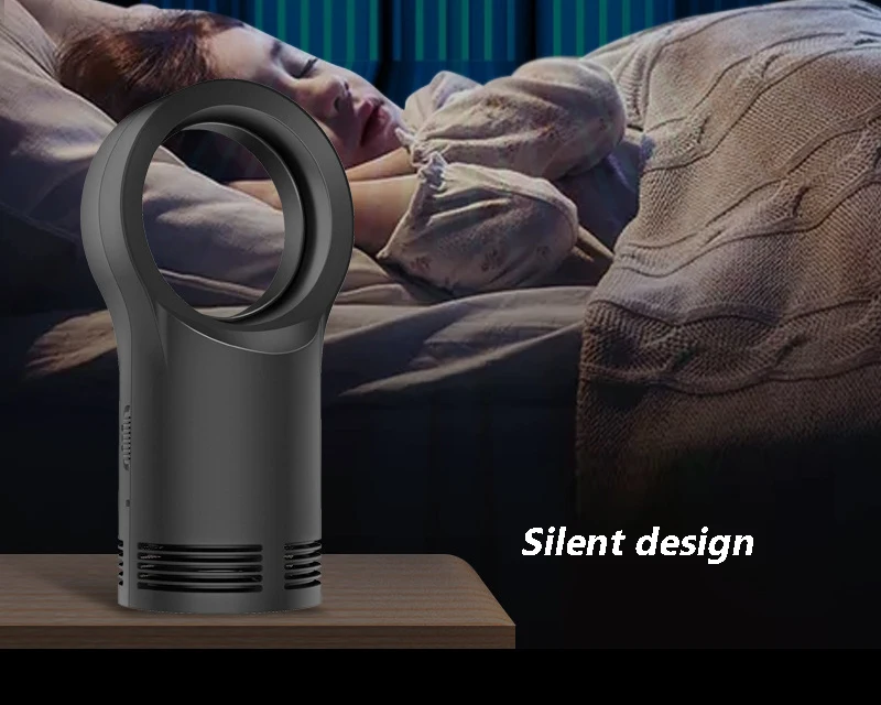 400W Handy Bladeless Heater Desktop/Table Electric Warm Fan Space Heater Air Blower Radiator Use For Winter Office/Home