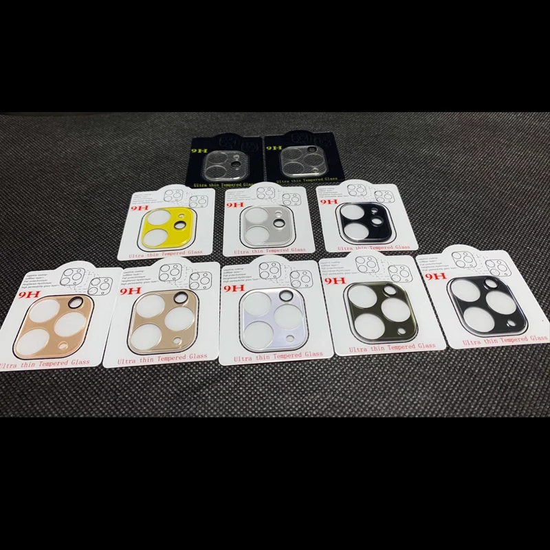 100 шт 3D полное покрытие объектива камеры закаленное стекло для iPhone 11 Pro Max 3D Красочные линзы камеры для iPhone 11 в OPP пакете